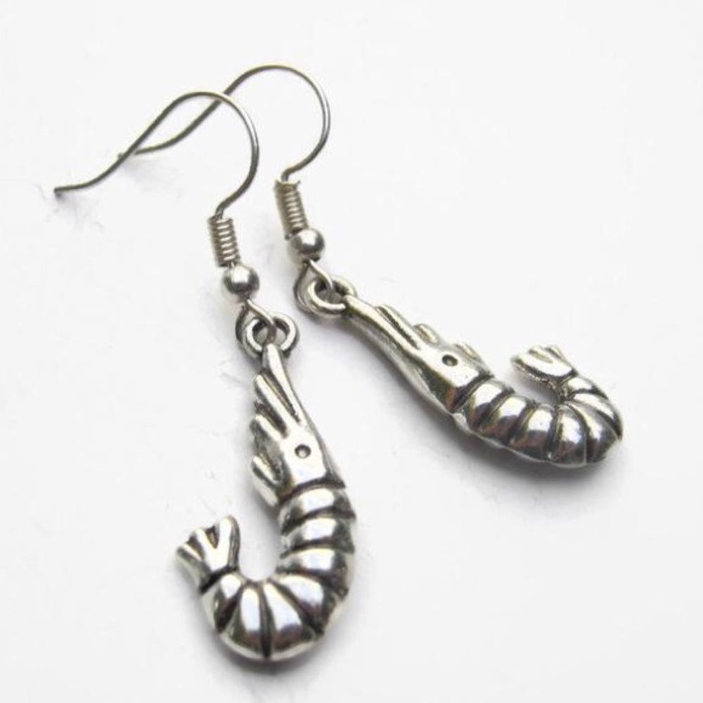 SHRIMP EARRINGS | Charms on .925 sterling wires